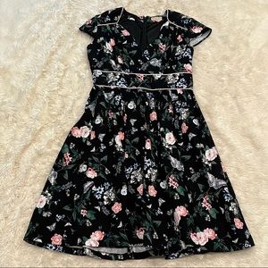 Lindy Bop Black Floral Dress